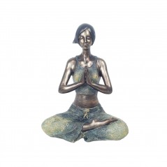 Figura yoga meditando 22x11x18 cm